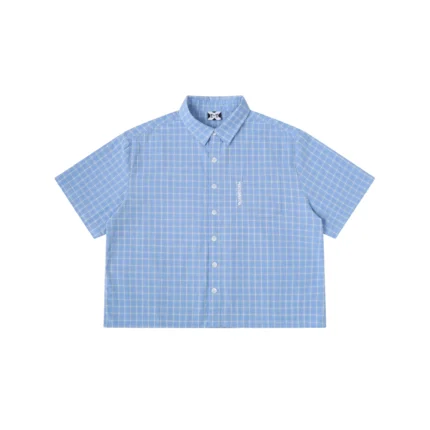 Mertra Mantis Plaid Shirt (Light Blue)